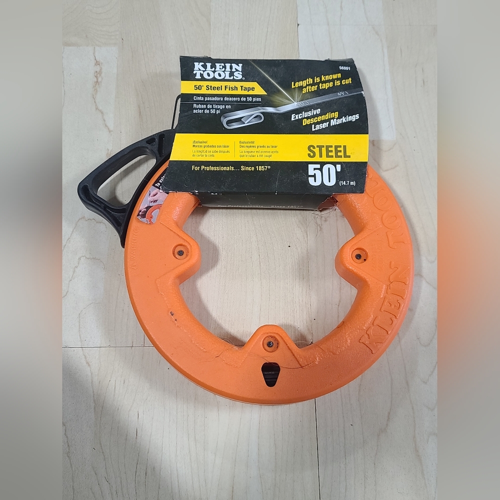 Klein Tools 50' Steel Fish Tape, Depth Finder, 56001 - Picture 6 of 6